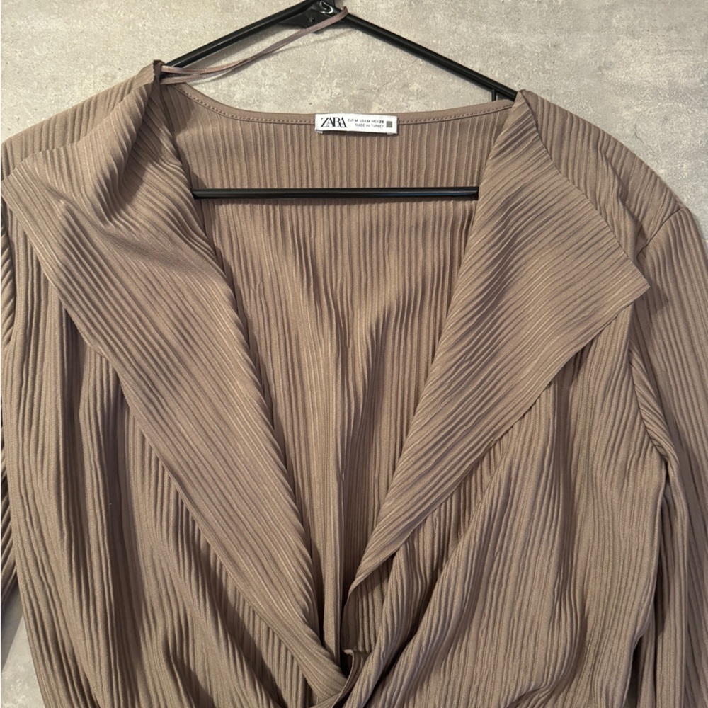 Zara Plisse Crop Top | M - Picture 4 of 6